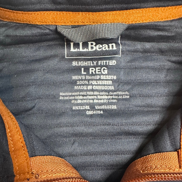 NWOT Men’s Large Reg LL Bean Airlight Sleeveless Vest Full Zip Navy Blue - Picture 2 of 8